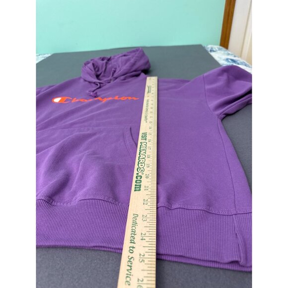 Champion Womens Purple Hooded Sweatshirt Size XL Cotton Blend Kangaroo Pocket - Picture 5 of 7